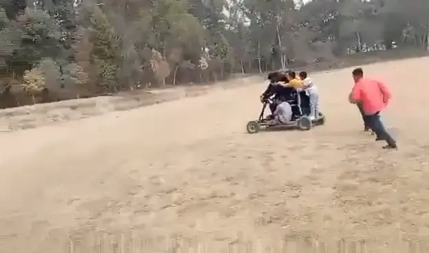 Driving across the ground